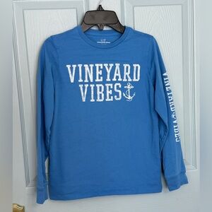 Vineyard Vines Vibes Blue Long Sleeve Boys Tee Shirt Small 8-10